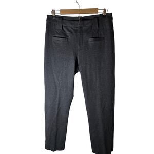 CABI Gray Barrister Trouser Straight Leg Cropped Ankle Career Casual Pants SZ 10